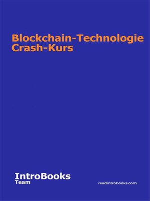 cover image of Blockchain-Technologie Crash-Kurs